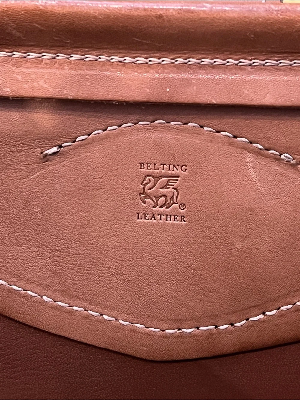 Vintage BELTING Leather Doctor Lawyer Briefcase Bag Mens